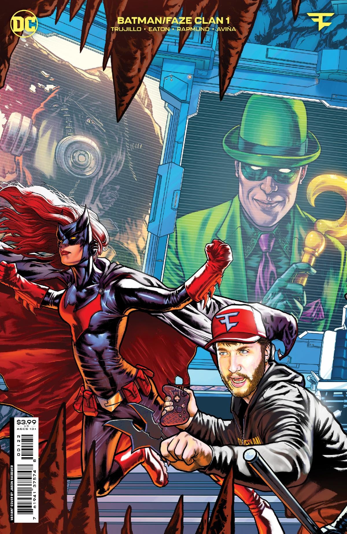 Batman/Faze Clan #1 Batwoman/Riddler cover